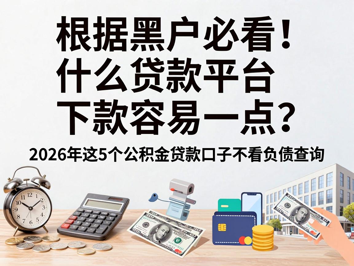 黑户必看！什么贷款平台下款容易一点？2026年这5个公积金贷款口子不看负债查询