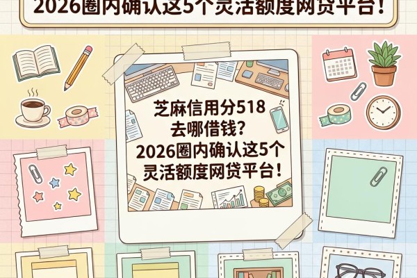 芝麻信用分518去哪借钱？2026圈内确认这5个灵活额度网贷平台！
