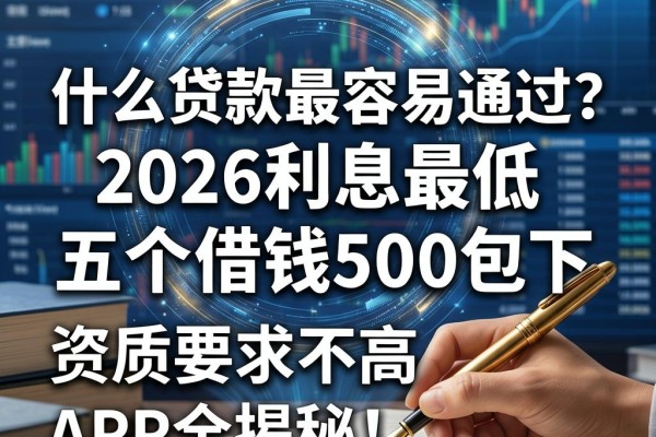 什么贷款最容易通过？2026利息最低的五个借钱500包下、资质要求不高APP全揭秘！