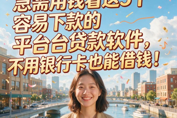 急需用钱看这5个容易下款的平台贷款软件，不用银行卡也能借钱！