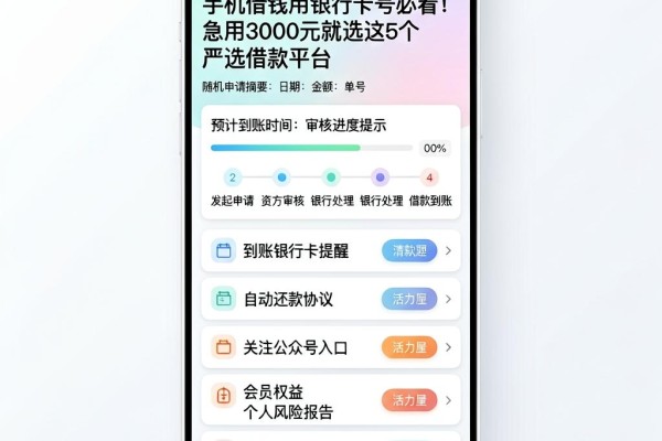 手机借钱用银行卡号必看！急用3000元就选这5个严选借款平台