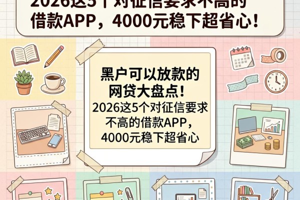 黑户可以放款的网贷大盘点！2026这5个对征信要求不高的借款APP，4000元稳下超省心
