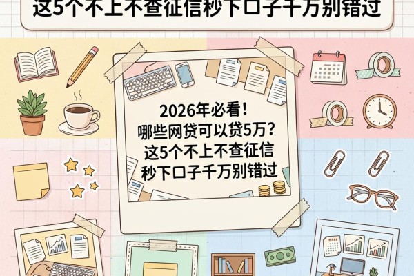 2026年必看！哪些网贷可以贷5万？这5个不上不查征信秒下口子千万别错过