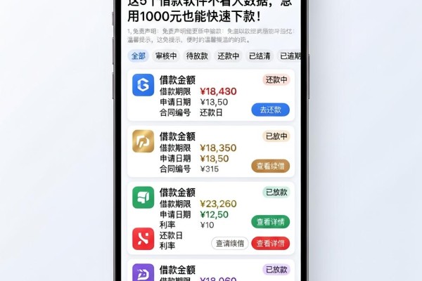 这5个借款软件不看大数据，急用1000元也能快速下款！