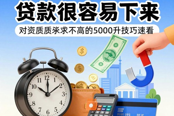 什么平台贷款很容易下来？2026实测这5个对资质要求不高的5000借款口子，额度提升技巧速看！