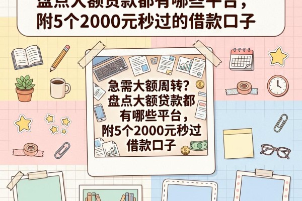 急需大额周转？盘点大额贷款都有哪些平台，附5个2000元秒过的借款口子