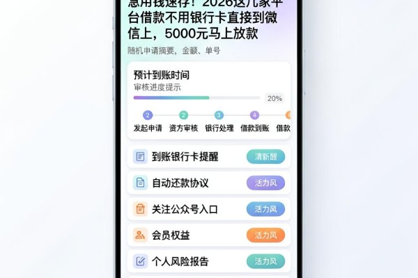 急用钱速存！2026这几家平台借款不用银行卡直接到微信上，5000元马上放款