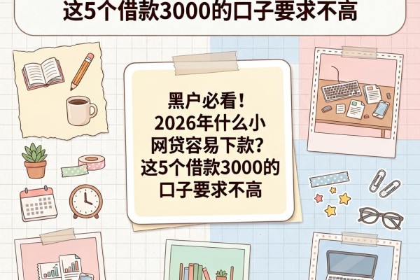 黑户必看！2026年什么小网贷容易下款？这5个借款3000的口子要求不高