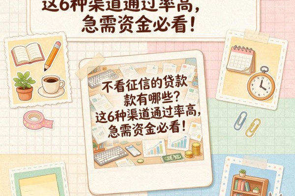 不看征信的贷款有哪些？这6种渠道通过率高，急需资金必看！