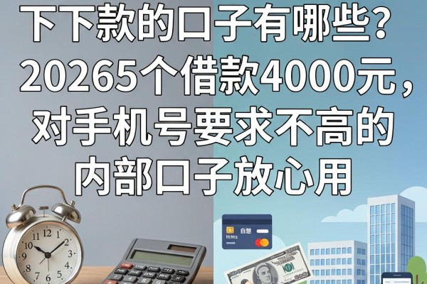 不看手机号也能下款的口子有哪些？2026这5个借款4000元、对手机号要求不高的内部口子放心用