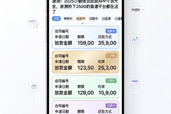 速领！2025小额借贷放款APP干货大全，亲测秒下2500的靠谱平台都在这了