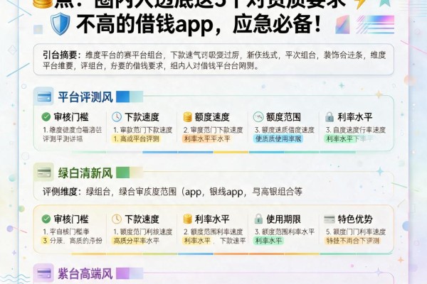 2026年最容易下款额网贷的平台盘点：圈内人透底这5个对资质要求不高的借钱App，应急必备