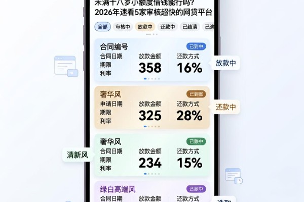 未满十八岁小额度借钱能行吗？2026年速看5家审核超快的网贷平台