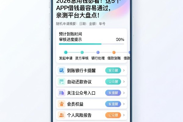 2026急用钱必看！这5个APP借钱最容易通过，亲测平台大盘点！