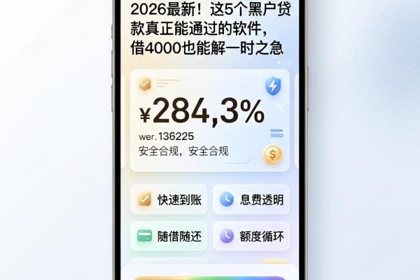 2026最新！这5个黑户贷款真正能通过的软件，借4000也能解一时之急