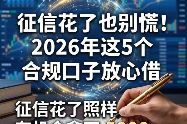 征信花了也别慌！2026年这5个合规口子放心借，征信花了照样有机会拿下5000