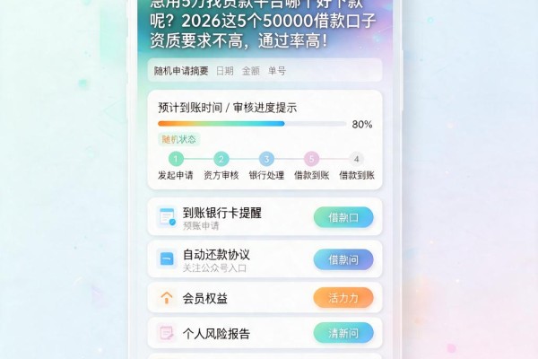 急用5万找贷款平台哪个好下款呢？2026这5个50000借款口子资质要求不高，通过率高！