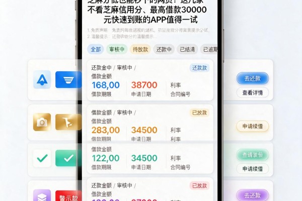芝麻分低也能秒下的网贷！这几家不看芝麻信用分、最高借款30000元快速到账的APP值得一试