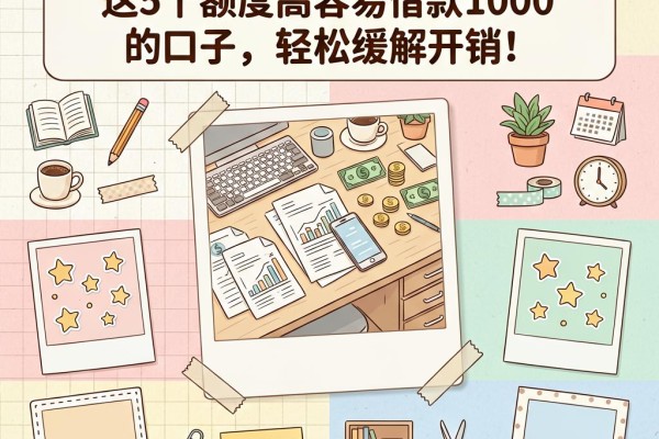 高额度易下款网贷盘点：这5个额度高容易借款1000的口子，轻松缓解开销！
