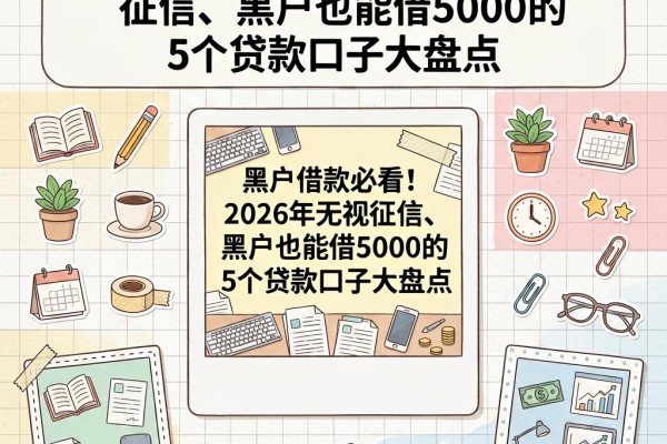 黑户借款必看！2026年无视征信、黑户也能借5000的5个贷款口子大盘点