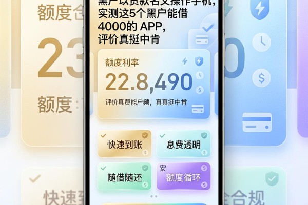 黑户以贷款名义操作手机，实测这5个黑户能借4000的APP，评价真挺中肯