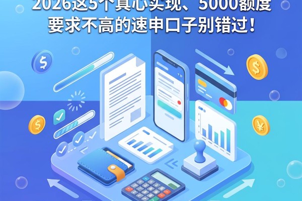 不查征信的网贷平台有哪些？2026这5个真心实在、5000额度要求不高的速申口子别错过