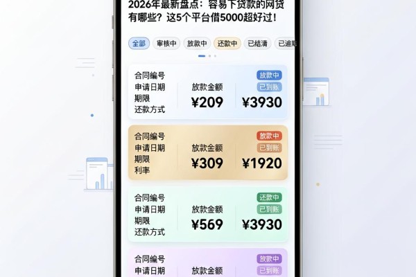 2026年最新盘点：容易下贷款的网贷有哪些？这5个平台借5000超好过！