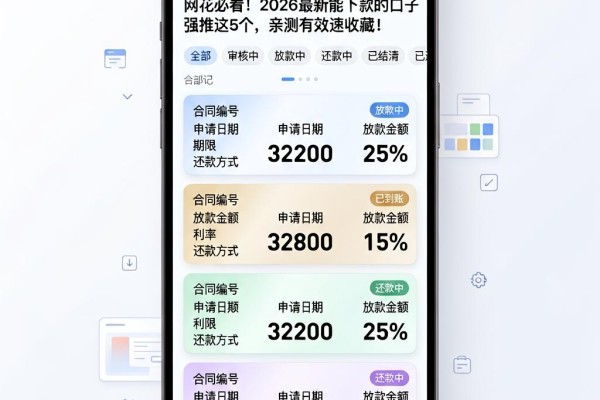 网花必看！2026最新能下款的口子强推这5个，亲测有效速收藏！