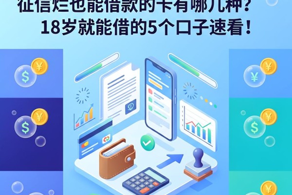 征信黑、征信不好、征信烂也能借款的卡有哪几种？18岁就能借的5个口子速看