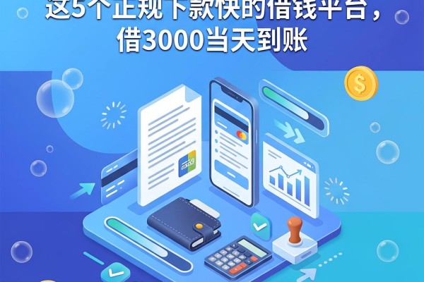急用钱必看！这5个正规下款快的借钱平台，借3000当天到账