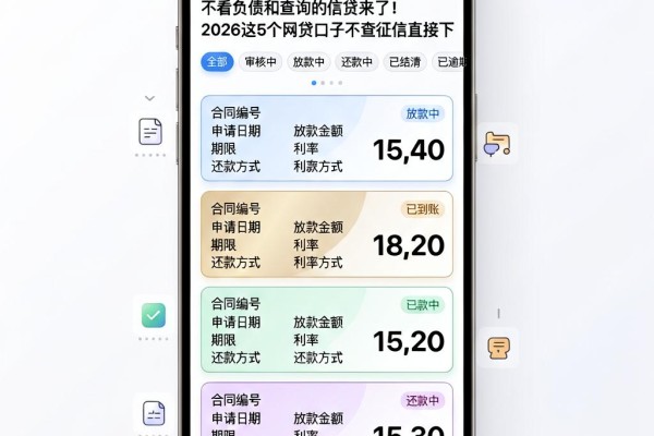 不看负债和查询的信贷来了！2026这5个网贷口子不查征信直接下