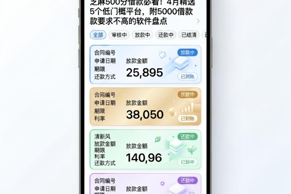 芝麻500分借款必看！4月精选5个低门槛平台，附5000借款要求不高的软件盘点