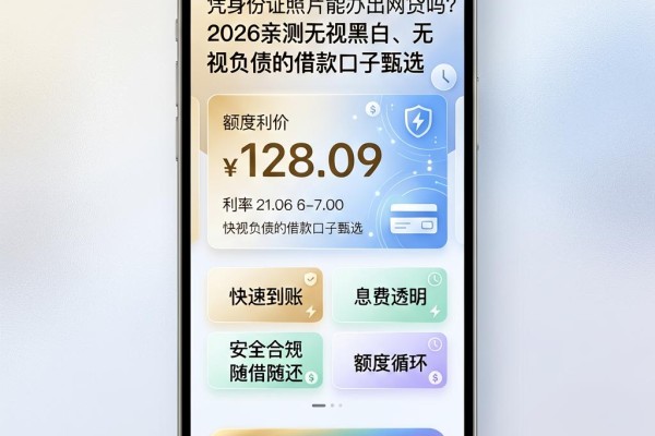 凭身份证照片能办出网贷吗？2026亲测无视黑白、无视负债的借款口子甄选