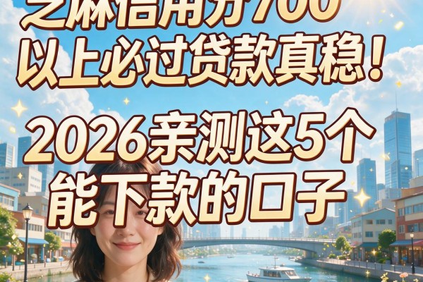 芝麻信用分700以上必过贷款真稳！2026亲测这5个能下款的口子