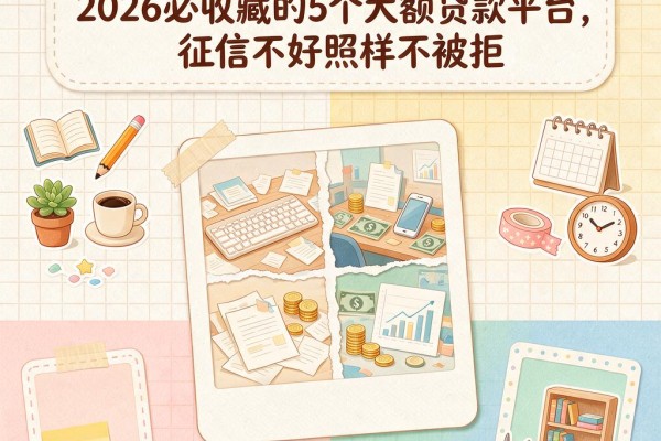 征信黑了烂了也能借！2026必收藏的5个大额贷款平台，征信不好照样不被拒