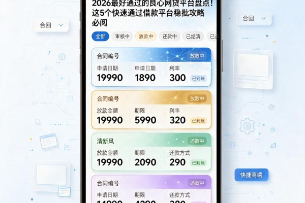 2026最好通过的良心网贷平台盘点！这5个快速通过借款平台稳批攻略必阅