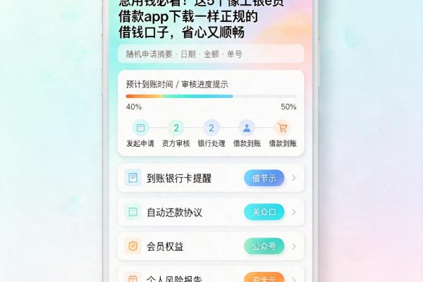 急用钱必看！这5个像工银e贷借款app下载一样正规的借钱口子，省心又顺畅