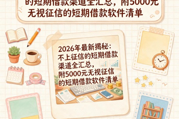 2026年最新揭秘：不上征信的短期借款渠道全汇总，附5000元无视征信的短期借款软件清单