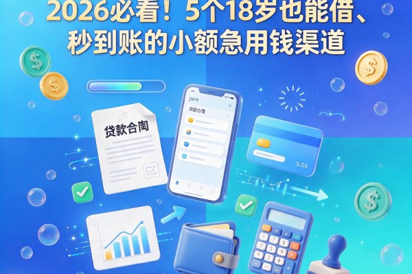 2919贷款口子大盘点：2026必看！5个18岁也能借、秒到账的小额急用钱渠道