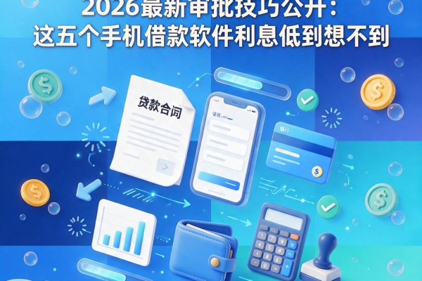 黑户征信不好急需1000元？2026最新审批技巧公开：这五个手机借款软件利息低到想不到