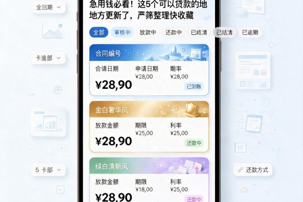 急用钱必看！这5个可以贷款的地方更新了，严筛整理快收藏