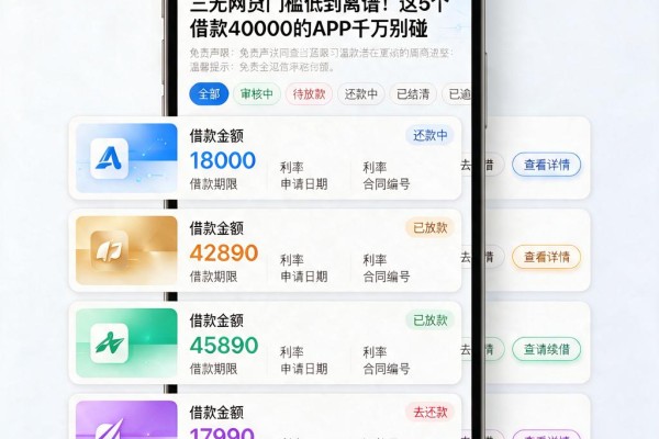 三无网贷门槛低到离谱！这5个借款40000的APP千万别碰