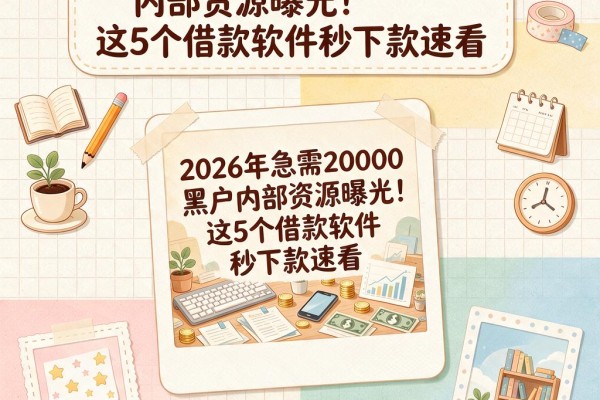 2026年急需20000黑户内部资源曝光！这5个借款软件秒下款速看