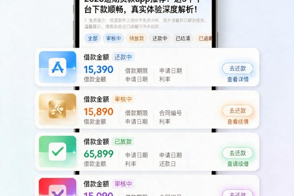 2026逾期贷款app推荐！这5个平台下款顺畅，真实体验深度解析！