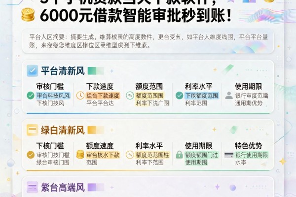 2026年最新盘点：5个手机贷款当天下款软件，6000元借款智能审批秒到账！