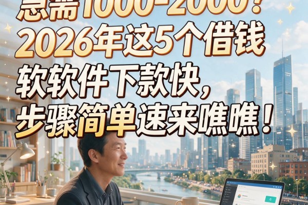 急需1000-2000？2026年这5个借钱软件下款快，步骤简单速来瞧瞧！