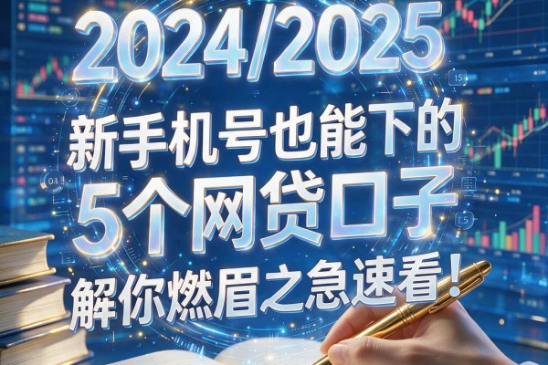 新手机号也能下的5个网贷口子，解你燃眉之急速看！