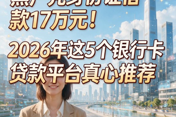 黑户凭身份证借款17万元！2026年这5个银行卡贷款平台真心推荐