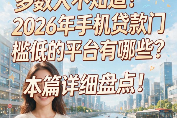 多数人不知道！2026年手机贷款门槛低的平台有哪些？本篇详细盘点！