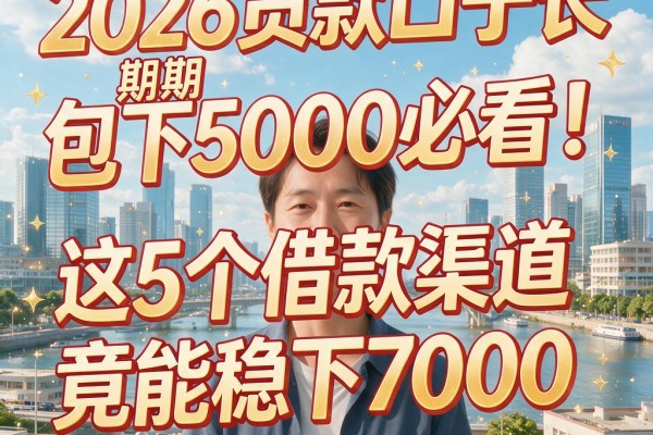 2026贷款口子长期包下5000必看！这5个借款渠道竟能稳下7000